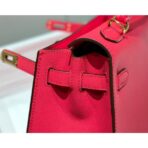 HERM Kelly 25cm Sellier Bag In Rose Extreme - Image 8