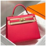 HERM Kelly 25cm Sellier Bag In Rose Extreme