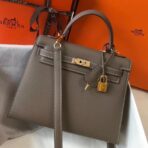 HERM Kelly 25cm Sellier Bag In Taupe