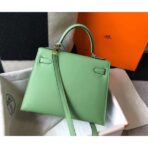HERM Kelly 25cm Sellier Bag In Vert Criquet - Image 2