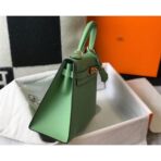 HERM Kelly 25cm Sellier Bag In Vert Criquet - Image 4