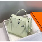 HERM Kelly 25cm Sellier Bag In Vert Fizz - Image 3