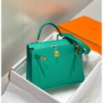 HERM Kelly 25cm Sellier Bag In Vert Jade - Image 3