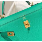 HERM Kelly 25cm Sellier Bag In Vert Jade - Image 5