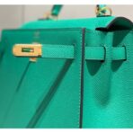 HERM Kelly 25cm Sellier Bag In Vert Jade - Image 6