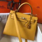 HERM Kelly 25cm Sellier Bag In Yellow