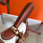 HERM Kelly 28cm Bag In Canvas With Barenia - Image 4