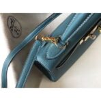 HERM Kelly 28cm Bag In Blue Jean GHW - Image 4
