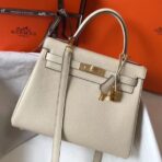 HERM Kelly 28cm Bag In Beton   GHW