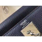 HERM Kelly 28cm Bag In Dark Blue   PHW - Image 6