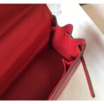 HERM Kelly 28cm Bag In Red   GHW - Image 8