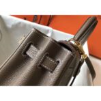 HERM Kelly 28cm Bag In Taupe Grey   GHW - Image 6