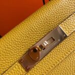 HERM Kelly 28cm Bag In Yellow   GHW - Image 6