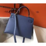 HERM Kelly 28cm Bag In Blue Agate   GHW - Image 2