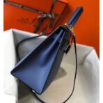 HERM Kelly 28cm Bag In Blue Agate   GHW - Image 3