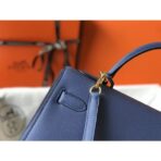 HERM Kelly 28cm Bag In Blue Agate   GHW - Image 5