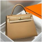 HERM Kelly 28cm Bag In Chai   GHW