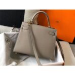 HERM Kelly 28cm Bag In Gris Asphalt   GHW - Image 2