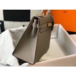 HERM Kelly 28cm Bag In Gris Asphalt   GHW - Image 3
