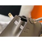 HERM Kelly 28cm Bag In Gris Asphalt   GHW - Image 5
