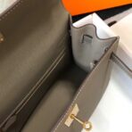 HERM Kelly 28cm Bag In Gris Asphalt   GHW - Image 7