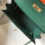 HERM Kelly 28cm Bag In Vert Vertigo   GHW - Image 6
