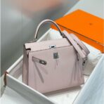 HERM Kelly 28cm Bag In Mauve Pale   PHW - Image 3