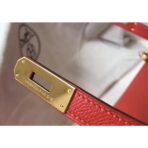 HERM Kelly 28cm Bag In Red   GHW - Image 6
