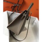HERM Kelly 28cm Bag In Taupe Grey   GHW - Image 3