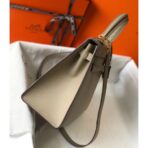 HERM Kelly 28cm Bag In Gris Tourterelle   GHW - Image 3