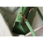 HERM Kelly 28cm Bag In Vert Criquet   GHW - Image 5