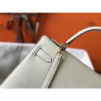 HERM Kelly 28cm Bag In White   GHW - Image 5