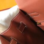 HERM Kelly 32cm Bag In Toile Canvas With Barenia - Image 7