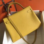 HERM Kelly 32cm Bag In Yellow   GHW - Image 2