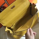 HERM Kelly 32cm Bag In Yellow   GHW - Image 8