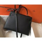HERM Kelly 32cm Bag In Black   GHW - Image 2