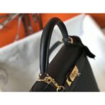 HERM Kelly 32cm Bag In Black   GHW - Image 4