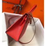 HERM Kelly 32cm Bag In Red   GHW - Image 3
