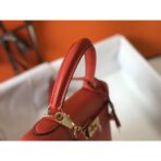 HERM Kelly 32cm Bag In Red   GHW - Image 4