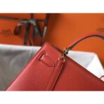 HERM Kelly 32cm Bag In Red   GHW - Image 5