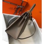 HERM Kelly 32cm Bag In Tuape Grey   GHW - Image 3
