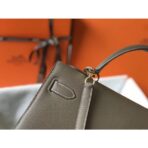 HERM Kelly 32cm Bag In Tuape Grey   GHW - Image 5