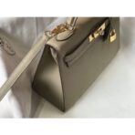 HERM Kelly 32cm Bag In Gris Tourterelle   GHW - Image 4