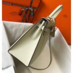 HERM Kelly 32cm Bag In White   GHW - Image 3