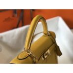 HERM Kelly 32cm Bag In Yellow   GHW - Image 5