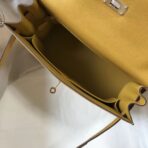 HERM Kelly 32cm Bag In Yellow   GHW - Image 8