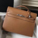 HERM Kelly Depeche 34 Briefcase In Brown