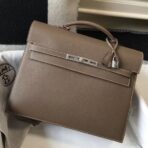 HERM Kelly Depeche 34 Briefcase In Taupe