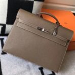 HERM Kelly Depeche 38 Briefcase In Taupe