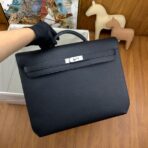 HERM Kelly Depeches 36 Briefcase in Black - Image 4